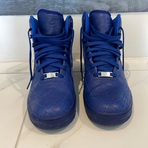 Blue Nike high top sneakers